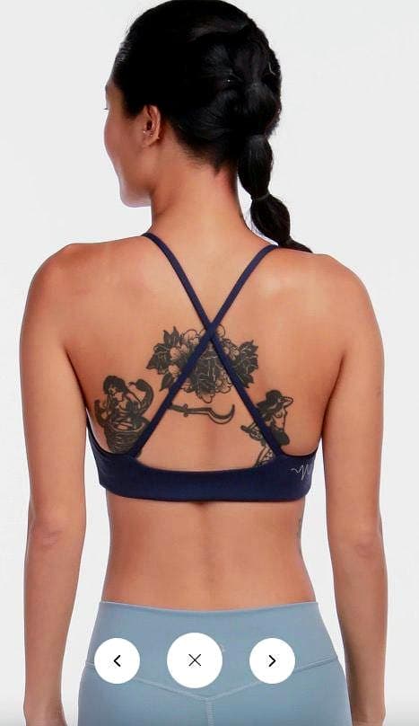 Slate Racer Bra on body