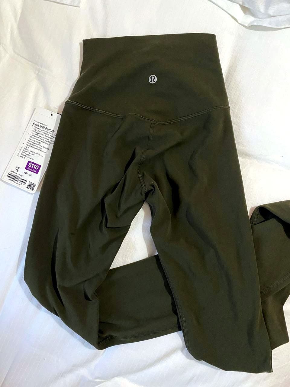 Olive Align Legging on body