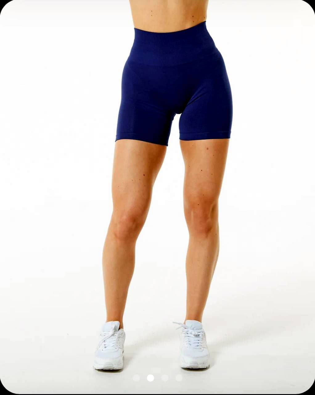 Blue Pulse Biker Short on body