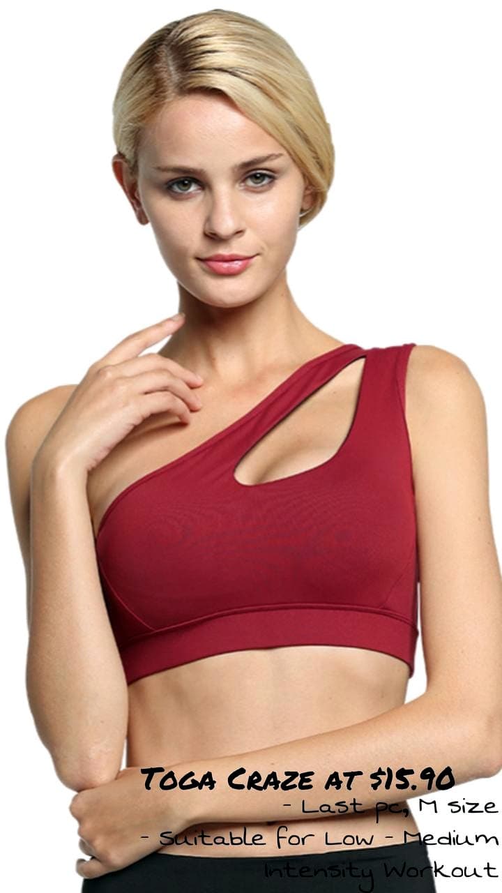 Rust One-Shoulder Bra