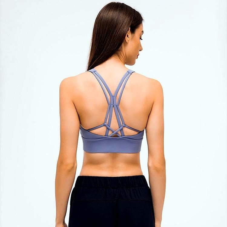 Periwinkle High-Neck Bra