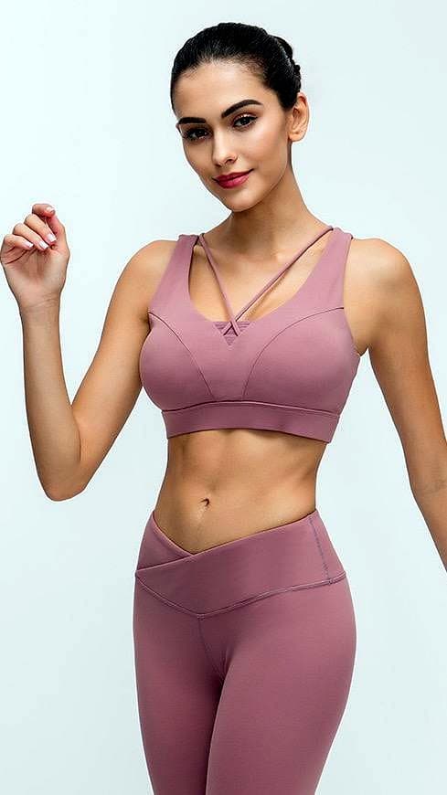 Dusty Rose Crossback Bra